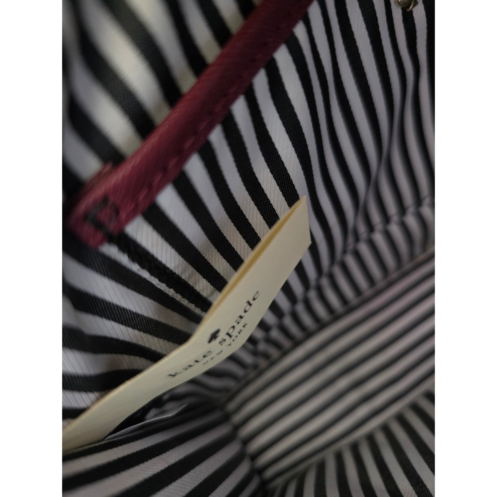 Kate Spade New York Fox Crossbody Bag Burgundy Saffiano Leather Whimsical Purse - Picture 6 of 10